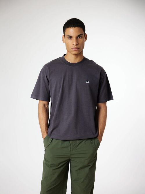 Polera M/C Unisex Patch Tee Negro Blue Banana