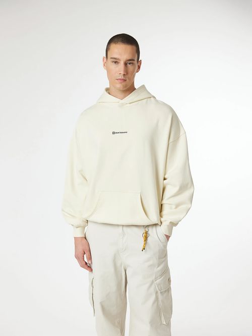 Poleron Unisex Karma Hoodie Blanco Blue Banana