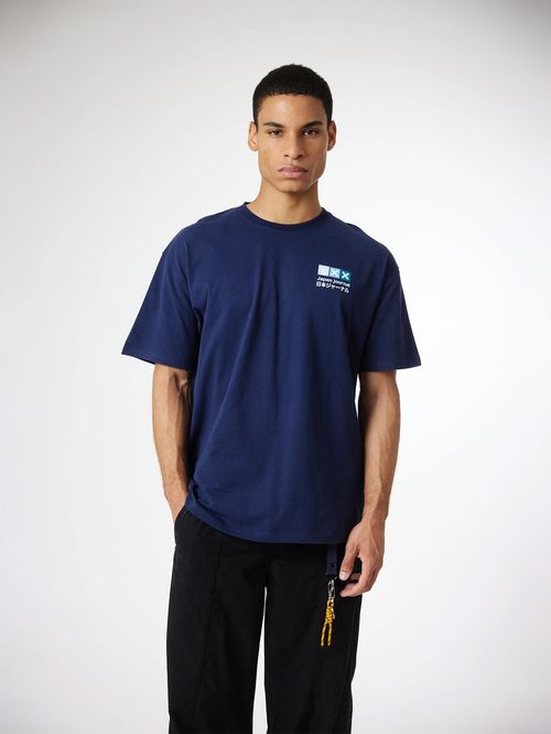 Polera M/C Unisex Square Tee Azul Blue Banana