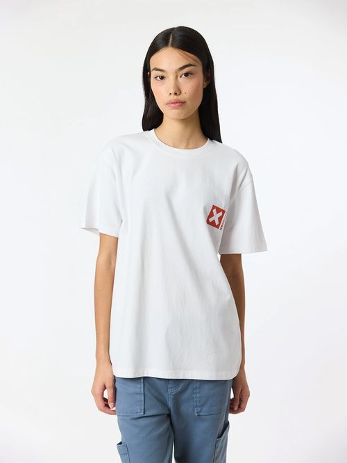 Polera M/C Unisex Nature Tee Blanco Blue Banana