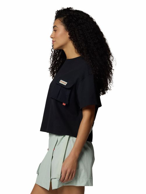 Polera Manga Corta Mujer Cove Beach Cropped Negro Columbia