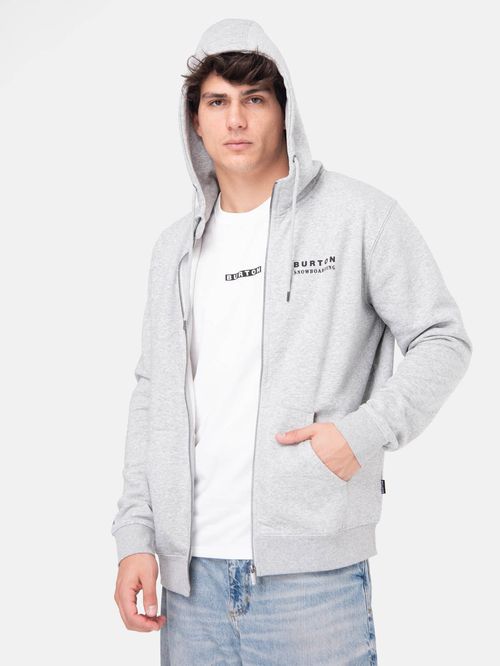 Poleron Hombre Landmark Full Zip Gris Claro Burton