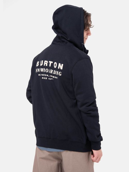 Poleron Hombre Landmark Full Zip Gris Oscuro Burton