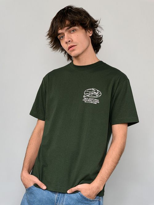Polera M/C Hombre Service Repair Verde Vans