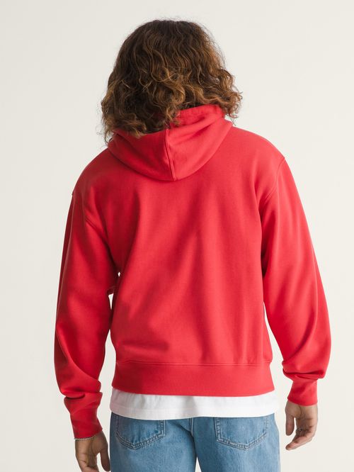 Poleron Hombre Stretch Logo Pullove Rojo Vans