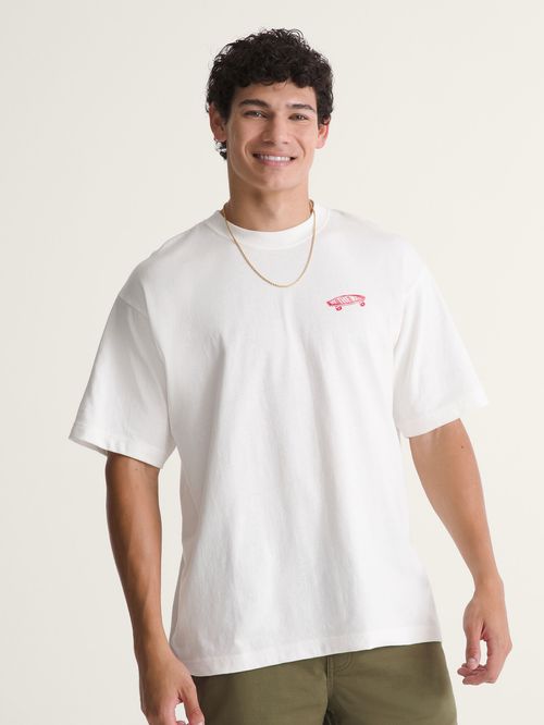 Polera M/C Hombre Full Deck Tshirt Blanco Vans