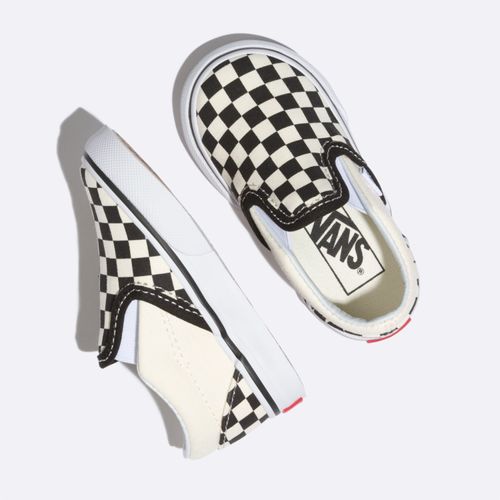 Zapatillas Infant Classic Slip-On Blk&Whtchckerboard/Wht