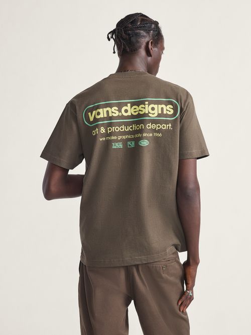 Polera M/C Hombre Art Production Café Vans