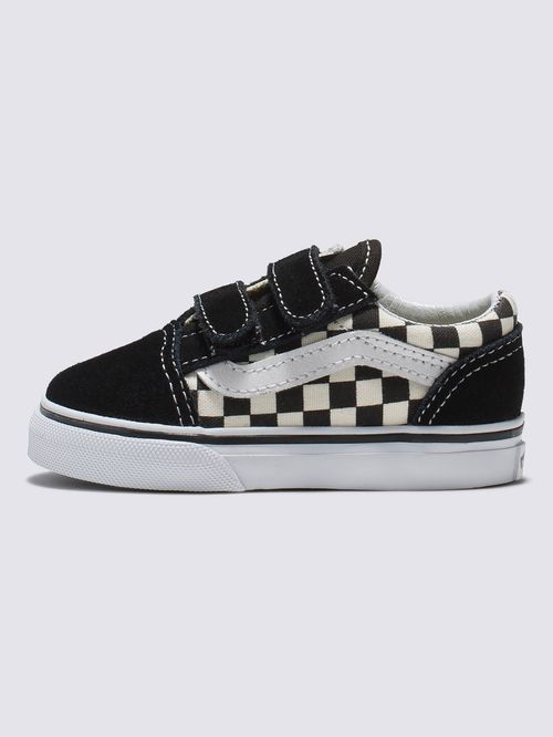 Zapatillas Td Old Skool V Toddler (1-4 años) (Primary Check) Black/White