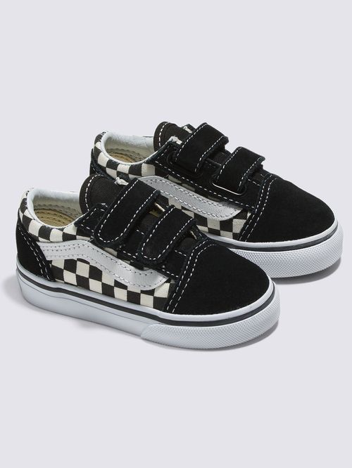 Zapatillas Td Old Skool V Toddler (1-4 años) (Primary Check) Black/White