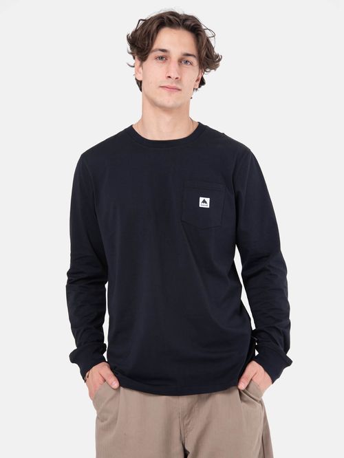 Polera M/L Hombre Colfax Gris Oscuro Burton