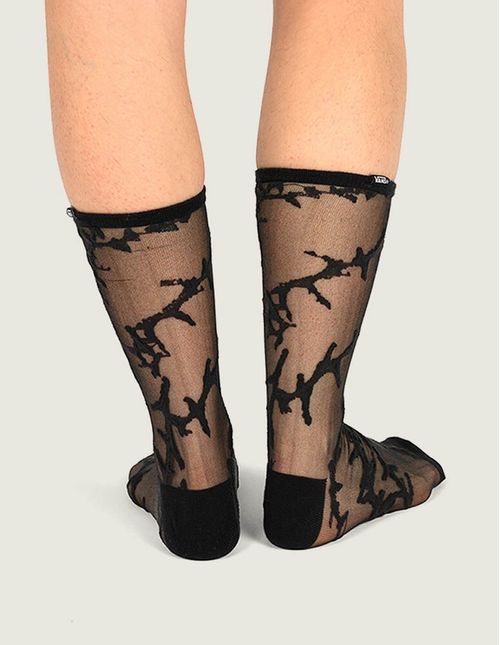 Calcetin Adulto Hazy Sheer Crew Negro Vans