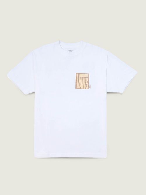 Polera M/C Hombre Stretch Stack Crackl Blanco Vans