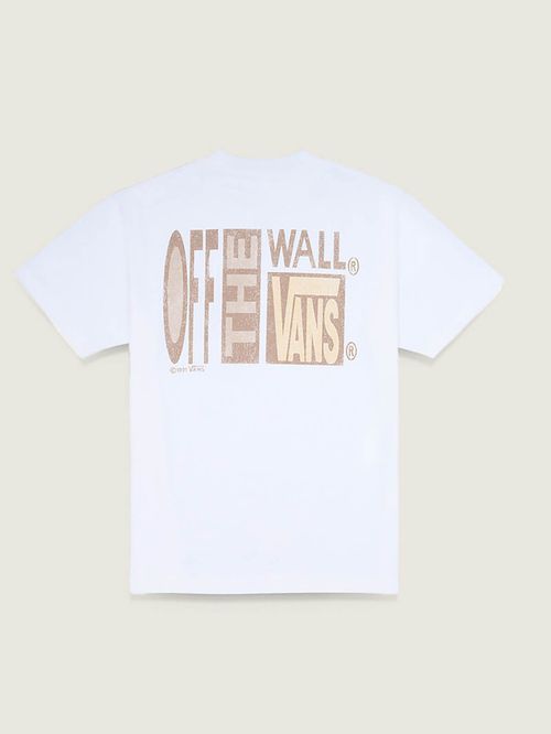 Polera M/C Hombre Stretch Stack Crackl Blanco Vans